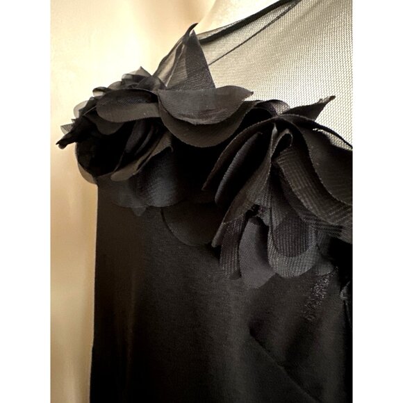 Timeless Shein Curve Formal Black Dress Plus 2X Petal Ruffle Romantic Cocktail - Picture 5 of 10
